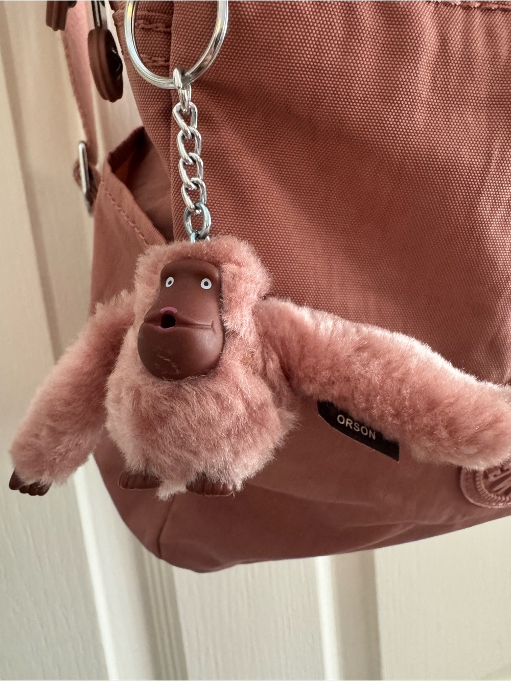 Kipling Dusty Rose Pink Mini Backpack with Orson Monkey Charm - Picture 8 of 14
